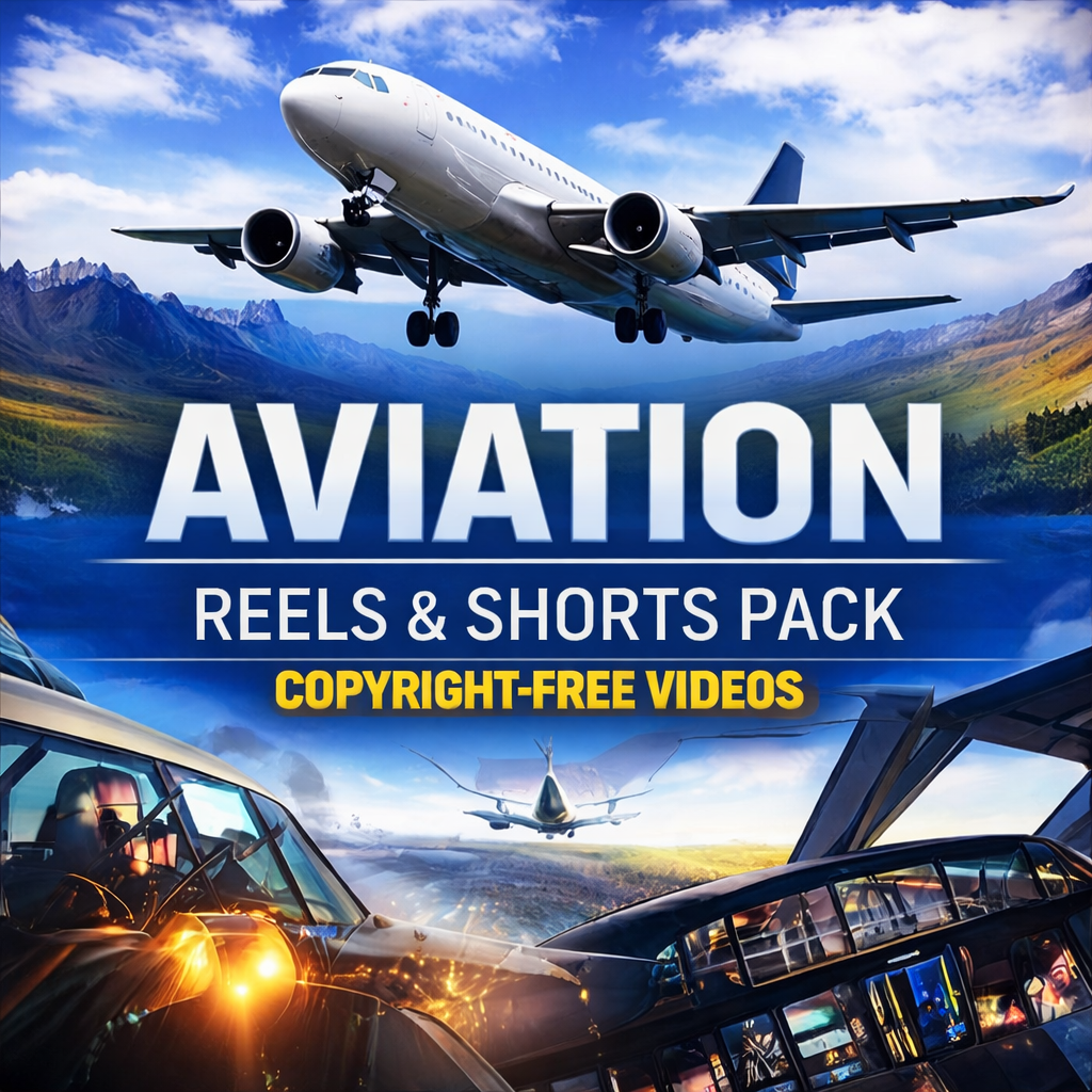 Aviation Reels & Shorts Pack (Copyright-Free)
