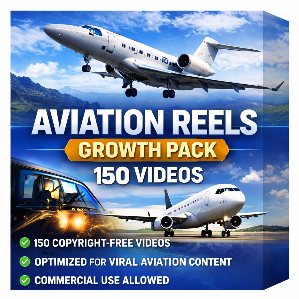 Aviation Reels Growth Pack (150 Videos)